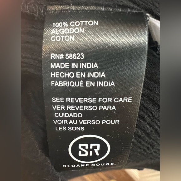 Sloan Rouge Black and White cotton sleeveless top - Picture 5 of 5